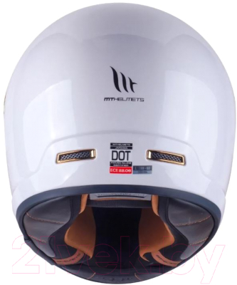 Мотошлем MT Helmets Jarama Solid (XXL, белый перламутр)