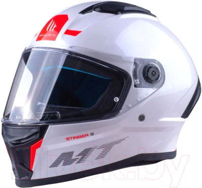 Мотошлем MT Helmets Stinger 2 Solid (XL, белый перламутр)