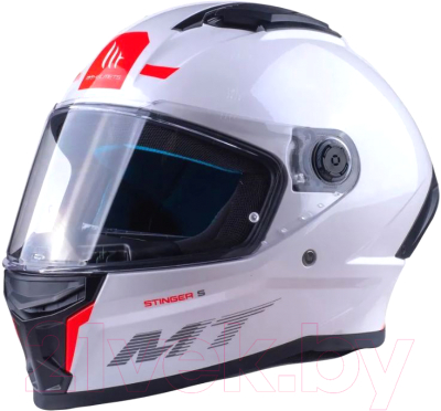 Мотошлем MT Helmets Stinger 2 Solid (XS, глянцевый белый)