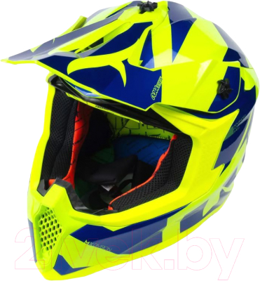 Мотошлем MT Helmets Falcon Crush B7 (L, глянцевый синий)