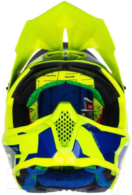 Мотошлем MT Helmets Falcon Crush B7 (L, глянцевый синий)