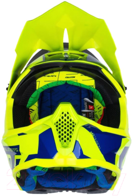 Мотошлем MT Helmets Falcon Crush B7 (XXL, глянцевый синий)