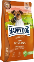 Сухой корм для собак Happy Dog Mini Toscana. Утка и лосось / 61300 (10кг) - 