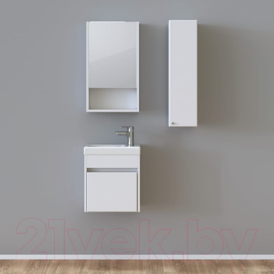 Шкаф с зеркалом для ванной Teymi Mikra 40 / T60713 (белый)