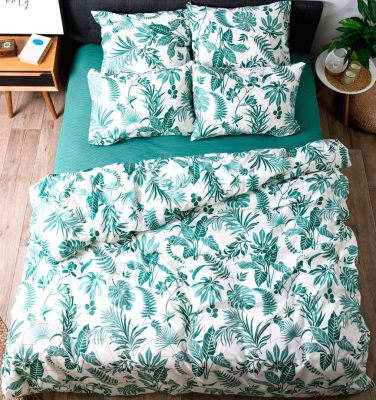 Комплект постельного белья Ночь нежна Зеленые джунгли сем 50x70 / 71059-1+71060-1