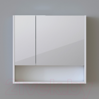 Шкаф с зеркалом для ванной Teymi Mikra 70 / T60717 (белый)