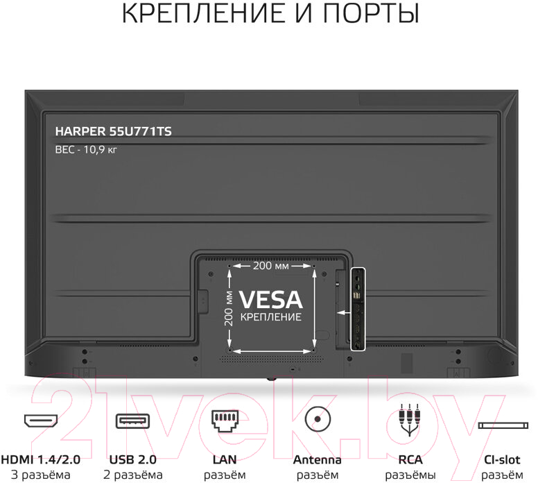 Телевизор Harper 55U771TS