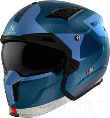 Мотошлем MT Helmets TR902BSV Streetfighter SV Totem C17 (XXL, матовый синий перламутр)