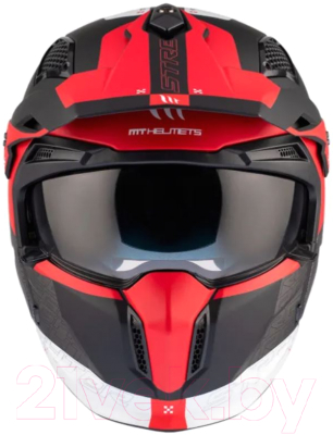 Мотошлем MT Helmets TR902BSV Streetfighter SV Totem B15 (S, матовый красный перламутр)