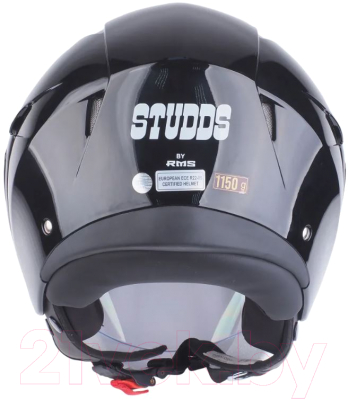 Мотошлем Studds RMS Z600 Solid (XL, черный глянцевый)