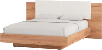 Двуспальная кровать Doma Леон 140x200 (дуб бунратти/белый) - 