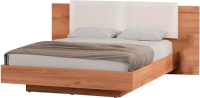 Двуспальная кровать Doma Леон 160x200 (дуб бунратти/белый) - 