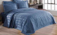 Набор текстиля для спальни DO&CO Ekose 240x260 / 11563 (светло-синий) - 
