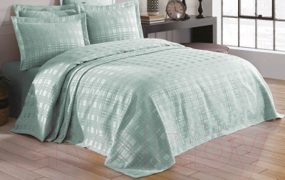 Набор текстиля для спальни DO&CO Ekose 240x260 / 11563 (бирюзовый)