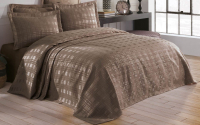 Набор текстиля для спальни DO&CO Ekose 240x260 / 11563 (коричневый) - 