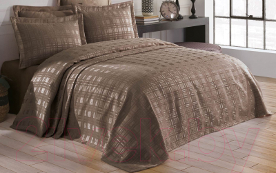 Набор текстиля для спальни DO&CO Ekose 240x260 / 11563 (коричневый)