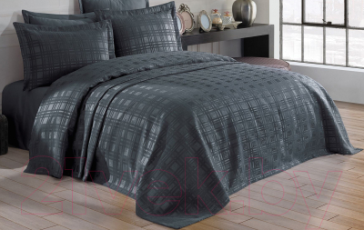 Набор текстиля для спальни DO&CO Ekose 240x260 / 11563 (антрацит)