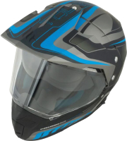 Мотошлем MT Helmets Synchrony Duo Sport Tourer (S, матовый титановый/черный/синий) - 