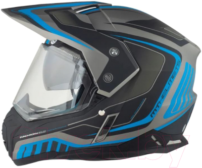 Мотошлем MT Helmets Synchrony Duo Sport Tourer (S, матовый титановый/черный/синий)
