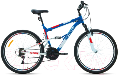 Велосипед Forward Altair MTB FS 26 1.0 2022 / RBK22AL26063 (18, синий/красный)