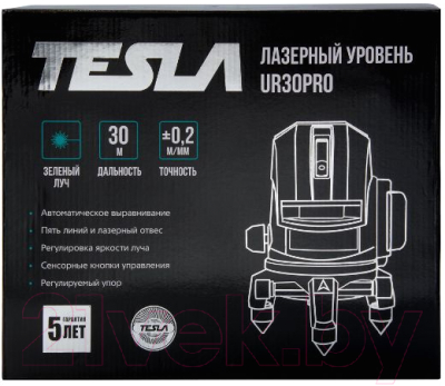 Лазерный нивелир Tesla UR30PRO (зеленый луч)