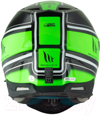 Мотошлем MT Helmets Synchrony Duo Sport Vintage (S, глянцевый черный/зеленый)
