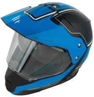 Мотошлем MT Helmets Synchrony Duo Sport Vintage (M, глянцевый черный/синий перламутр) - 