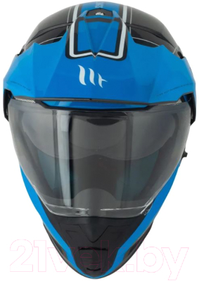 Мотошлем MT Helmets Synchrony Duo Sport Vintage ((S, глянцевый черный/синий перламутр)