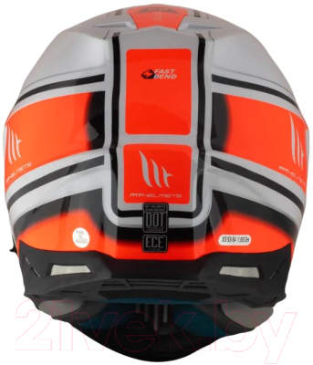 Мотошлем MT Helmets Synchrony Duo Sport Vintage (S, глянцевый перламутр белый/оранжевый)