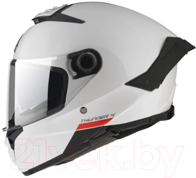 Мотошлем MT Helmets Thunder 4 SV Solid (XXL, глянцевый перламутр белый)