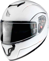 Мотошлем MT Helmets Atom Solid (XXL, глянцевый перламутр белый) - 