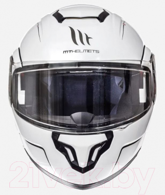 Мотошлем MT Helmets Atom SV Solid (XXL, глянцевый перламутр белый)