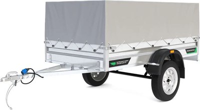 Прицеп для автомобиля ТитаН 2513 / 7197-0000010-02 (30см борт, тент 600мм, полностью оцинкованный) - 