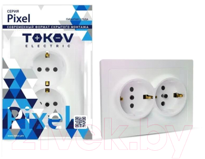 Розетка Tokov Electric Pixel TKE-PX-R2FZSF-C04 (перламутровый)
