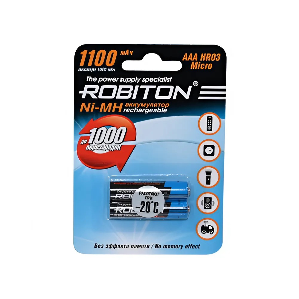 Аккумулятор Robiton 1100MHAAA SR2 — фото 2