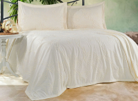 Набор текстиля для спальни DO&CO Rose 240x250 / 12113 (кремовый) - 