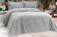 Набор текстиля для спальни DO&CO Rose 240x250 / 12113 (серый) - 
