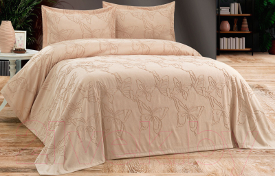 Набор текстиля для спальни DO&CO Rose 240x250 / 12113 (капучино)