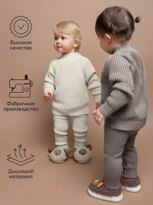 Джемпер для малышей Amarobaby Warm / AB-OD23-W26/12-98 (коричневый, р.98)