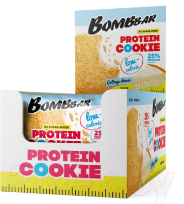Протеиновое печенье Bombbar Protein Cookie Творог (12x40г)