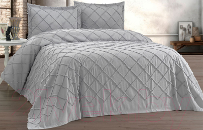 Набор текстиля для спальни DO&CO Rozalina 240x250 / 12114 (серый)