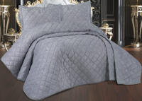 Набор текстиля для спальни DO&CO Amelia 250x260 / 11685 (светло-серый) - 