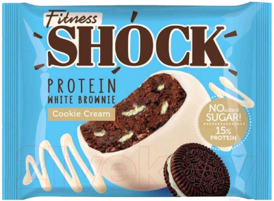 Протеиновое печенье FitnesShock Shocks! Брауни с ароматом печенья (10x50г)