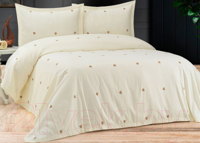 Набор текстиля для спальни DO&CO Love 240x250 / 12117 (капучино)