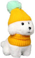 Мягкая игрушка Sima-Land Собака в желтой шапочке / 9939201 - 