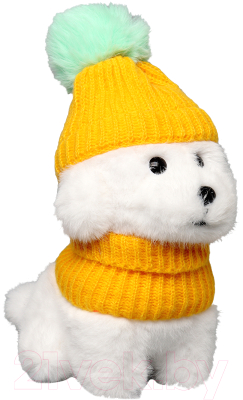 Мягкая игрушка Sima-Land Собака в желтой шапочке / 9939201