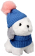 Мягкая игрушка Sima-Land Собака в синей шапочке / 9939199 - 