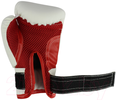 Боксерские перчатки RuscoSport 4oz (белый/красный)