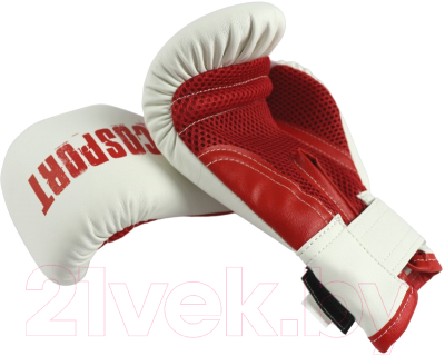 Боксерские перчатки RuscoSport 4oz (белый/красный)