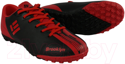 Бутсы футбольные Ingame Brooklyn IG3001 многошиповые (р.33, красный/черный)